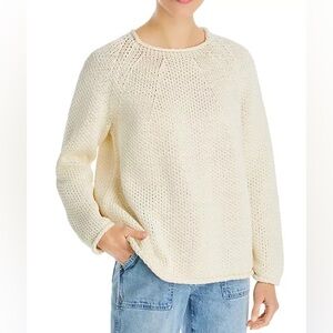 LAFAYETTE NAUTICALLY NET STITCH COTTON SWEATER